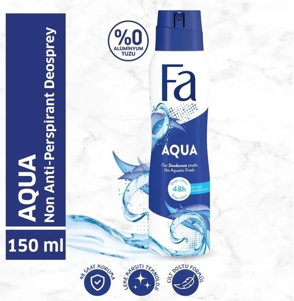 Fa Aqua Bayan Deodorant 150 Ml Yeni Ambalaj ürün görseli