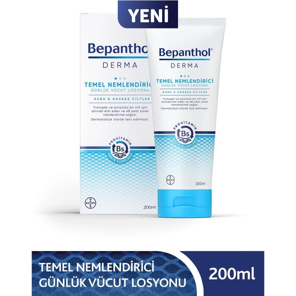 Bepanthol Vücut Losyonu Temel Nemlendirici 200 Ml ürün görseli