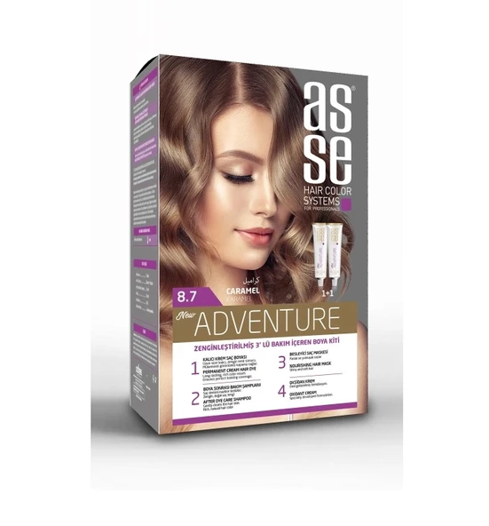 Asse Adventure Saç Boyası 8.7 Karamel ürün görseli 1