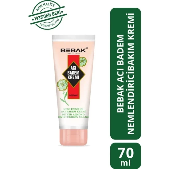 Bebak Acı Badem Kremi Nemlendirici 70 Ml Tüp