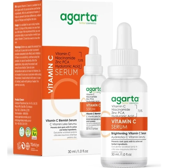 Agarta Yüz Serum Vitamin C 30 ML