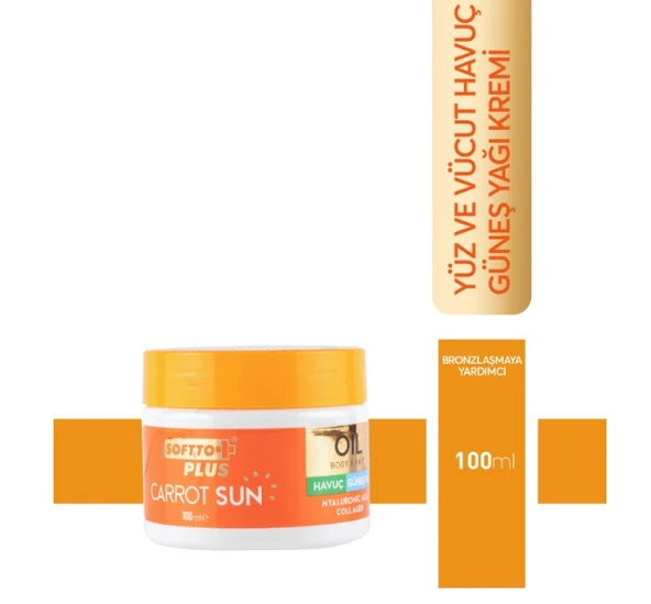 Softto Plus Carrot Sun Kavanoz Güneş Yağı 100 Ml