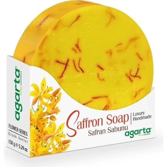 Agarta Doğal Safran Sabunu El Yapımı 150 Gr ürün görseli 1