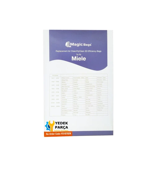 Miele Uyumlu S 5281 Süpürge Toz Torbası 4 Adet - Resim 3
