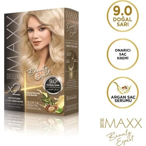 Maxx Deluxe Saç Boyası 9.0 Doğal Sarı ürün görseli 1