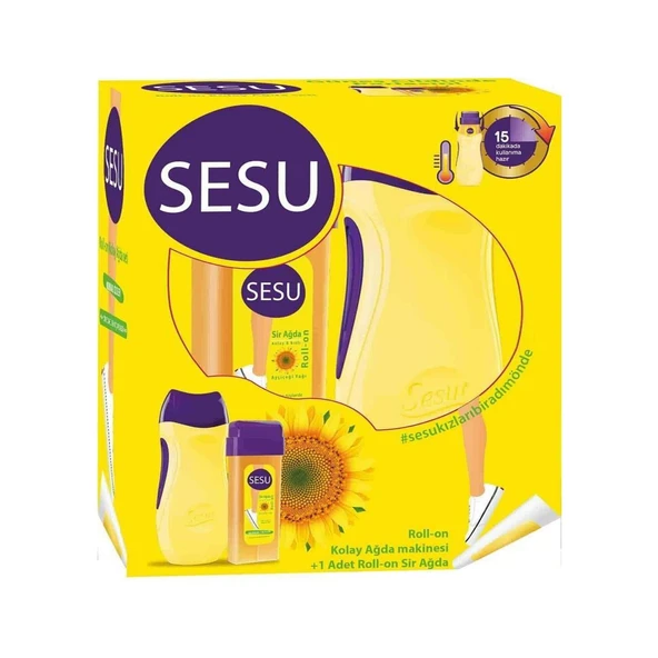Sesu Isıtılıcılı Set Roll On Kolay Ağda Makinesi Seti Papatya - 1
