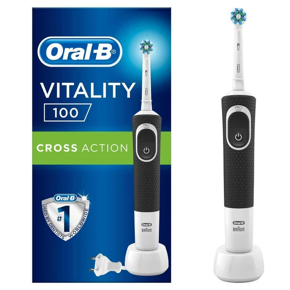 Oral B Vıtalıty Cross Actıon Black Elektrikli Şarjlı Diş Fırçası - 1