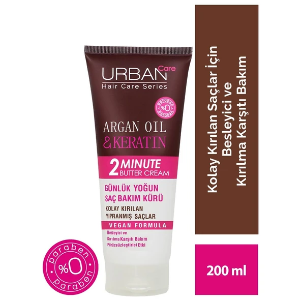 Urban Care 2 Mınute Saç Bakım Kürü Argan Oıl Keratın 200 Ml - 1