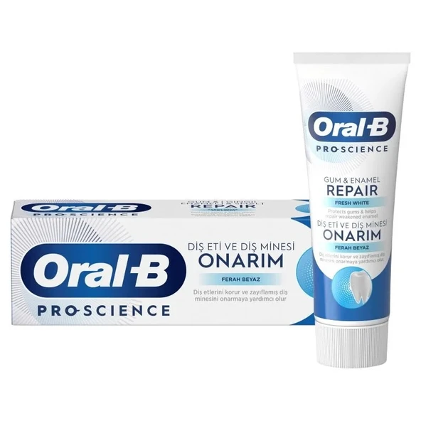 Oral B Diş Macunu Diş Eti Ve Diş Minesi Onarım Ferah Beyaz 75 Ml ürün görseli 1