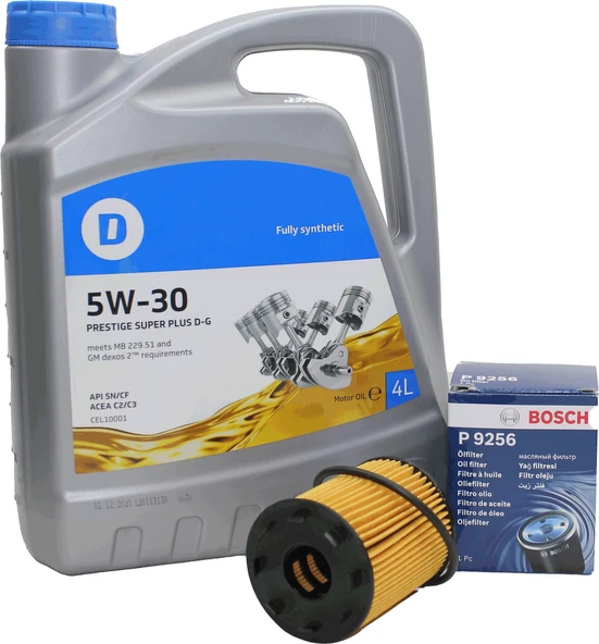 Bosch Opel Astra H 1.3 Bosch Marka Tırnaklı Tip Yağ Filtresi ve Delphi Marka Motor Yağı ürün görseli