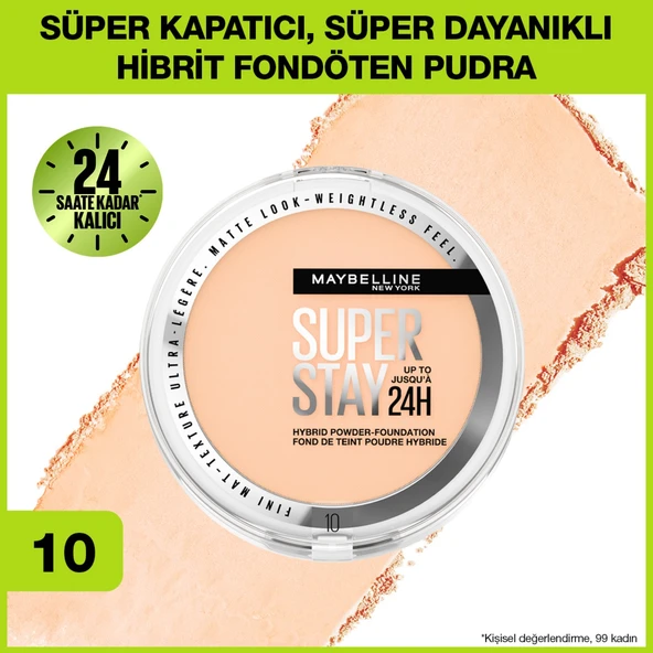Maybellıne Super Stay 24H Powder Pudra 10