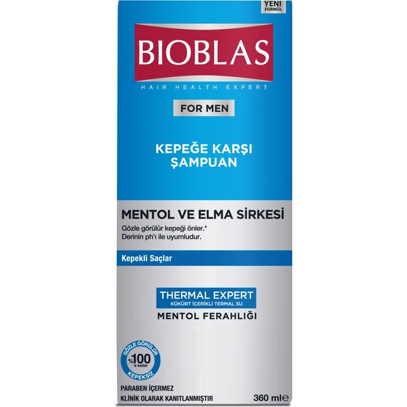 Bıoblas Şampuan Formen Kepeğe Karşı Mentol Ve Elma Sirkesi 360 Ml ürün görseli 1