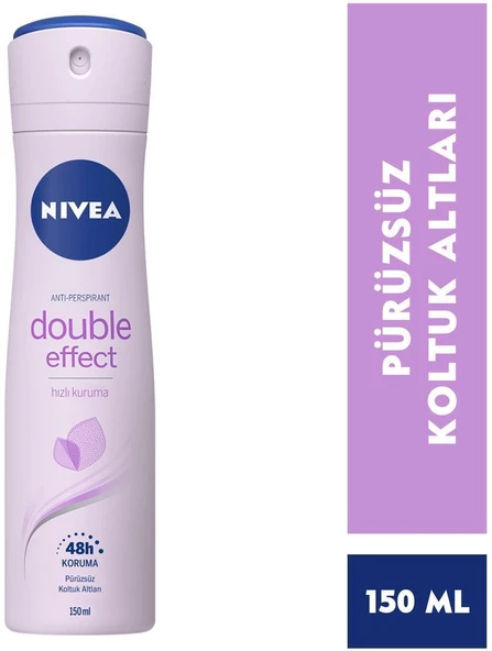 Nıvea Deodorant Double Effect Mor Düşler Bayan Sprey 150 Ml - 1