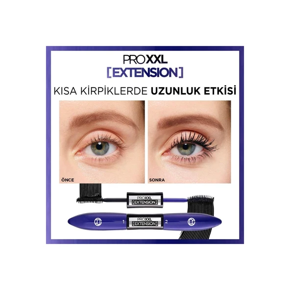 Loreal Parıs Pro Xxl Extensıon Çift Taraflı Maskara Siyah