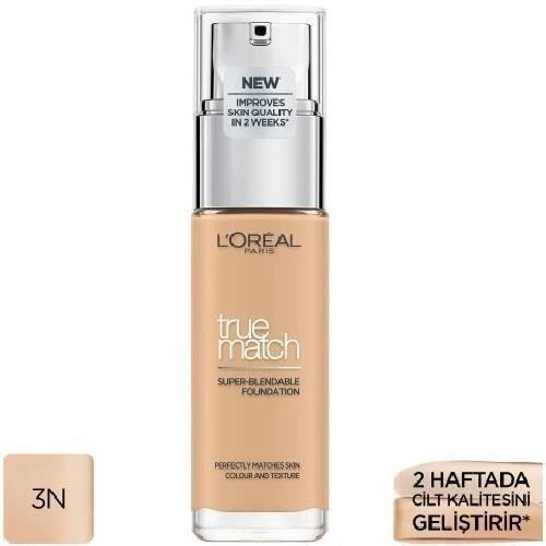 Loreal Parıs True Match Fondöten 3n Creamy Beıge