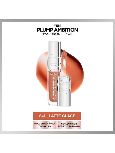 Loreal Parıs Plump Ambıtıon Hyaluron Lıp Oıl 641 Latte Glace