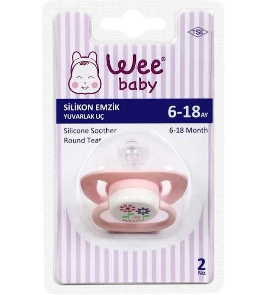 Wee Baby Yuvarlak Uçlu Emzik 6-18 Ay No 2 -830 - 1