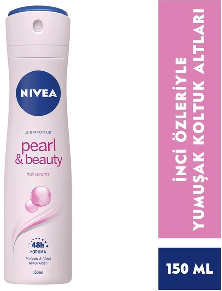 Nıvea Deodorant Pearl Beauty Bayan Sprey 150 Ml ürün görseli