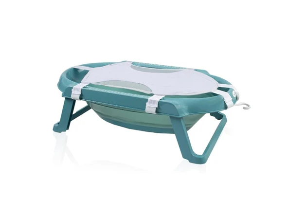 BabyJem Katlanır Banyo 5'Li Küvet Seti 596 Turkuaz - 4