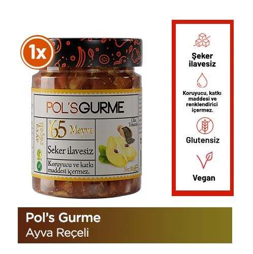 Pol s Gurme Chia Tohumlu Şekersiz Ayva Reçeli 380 Gr
