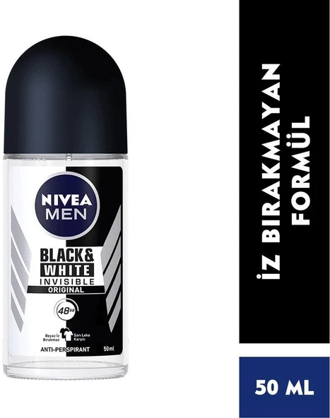 Nıvea Roll On Black Whıte Invısıble Bay 50 Ml ürün görseli 1