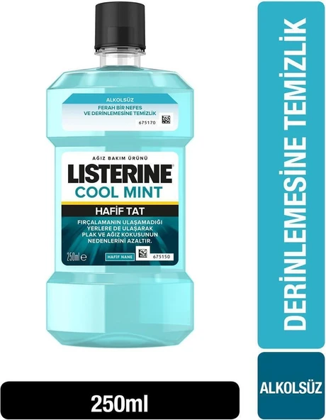 Lısterıne Cool Mınt Zero Alkolsüz Ağız Bakım Suyu 250 Ml - 1