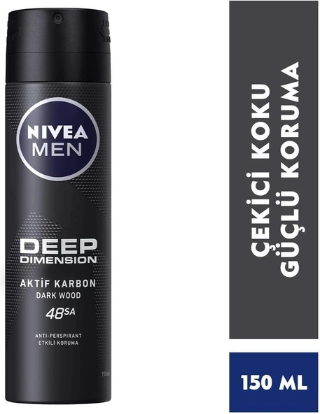 Nıvea Men Deodorant Deep Dımensıon Erkek Sprey 150 Ml ürün görseli
