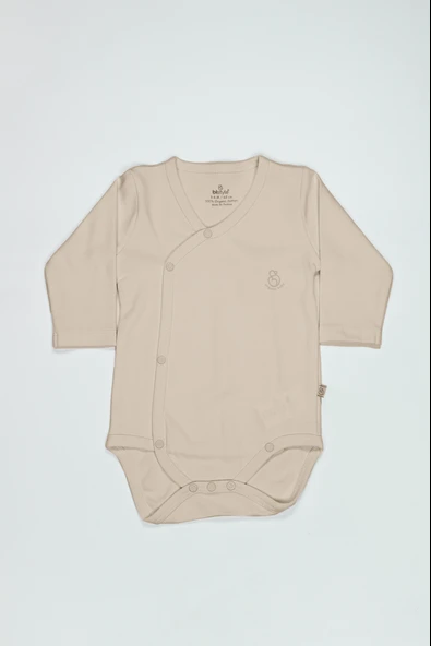 Bistyle Organik Natural Basic Style Kruvaze Uzun Kol Body BS17102 Bej