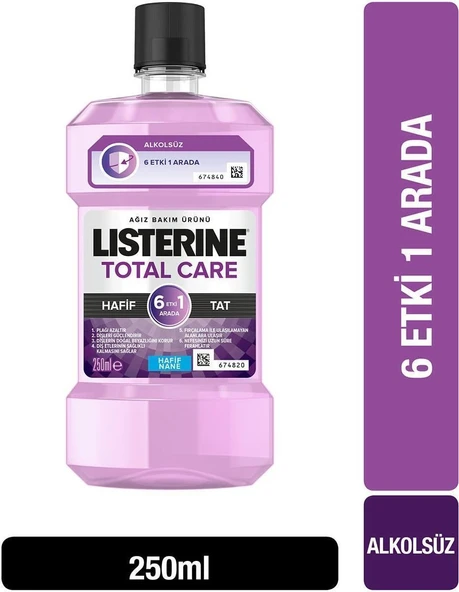 Lısterıne Total Care Zero Alkolsüz Ağız Bakım Suyu 250 Ml - 1