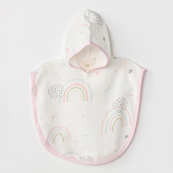 Andywawa AC24666 Müslin Have A Nice Day Bebek Panço Pink White
