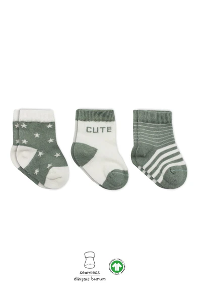 Bistyle 3'Lü Penye Cute Stars Soket Çorap 10115 Nil - 1