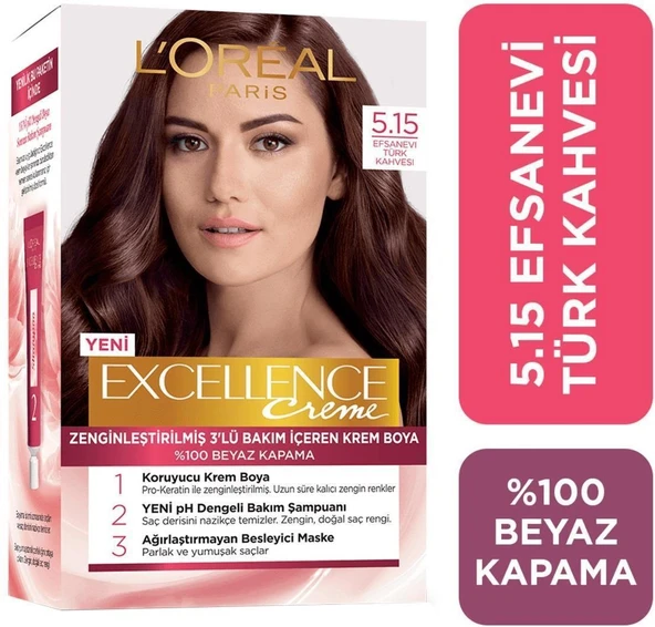 Loreal Excellence Creme Saç Boyası 5.15 Efsanevi Türk Kahvesi ürün görseli 1