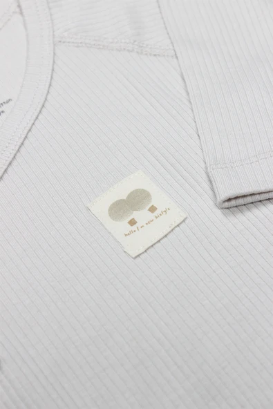 Bistyle Organic Modal Flying Balloons Kruvaze Uzun Kol Body BS17121 Bej - 2