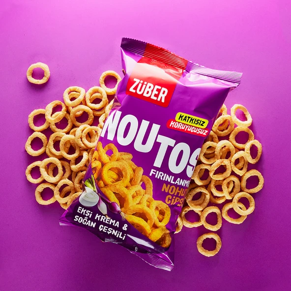 Züber Noutos Fırın Nohut Cipsi 55 Gr Ekşi Krema ve Soğan - 3