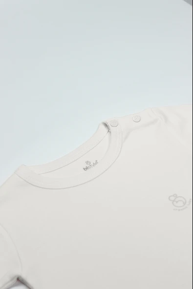 Bistyle Organik Natural Basic Style Yarım Kol Body BS17103 Ekru - 2