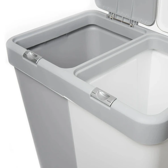 Motek Çok Amaçlı Çift Bölmeli 80 Litre Çamaşır Kirli Sepeti - 3