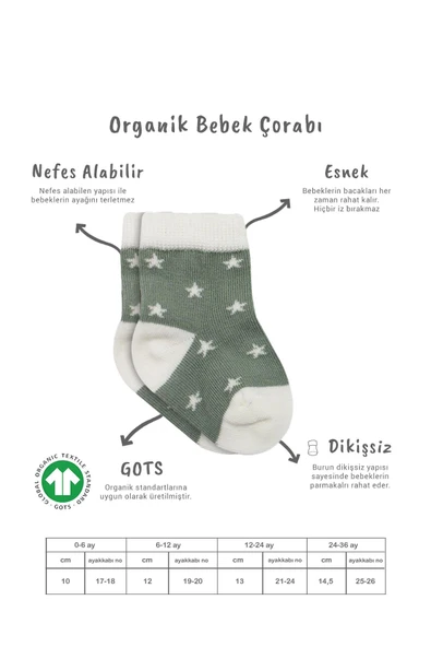 Bistyle 3'Lü Penye Cute Stars Soket Çorap 10115 Nil - 2