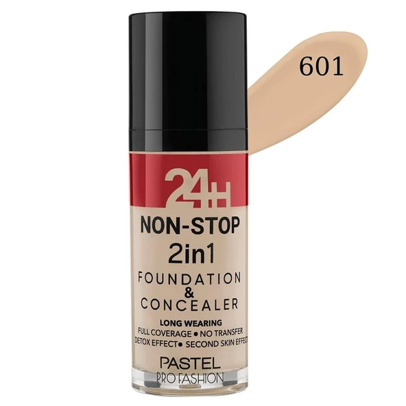 Pastel 24 H Non-Stop 2 İn 1 Fondeten Concealer No:601 ürün görseli