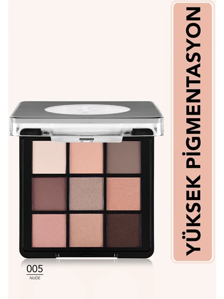 Flormar Eyeshadow Palet 9 Lu Far 005 Nude Dude