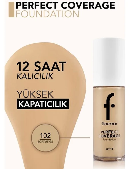 Flormar Perfect Covarage Fondeten No.102 Yeni ürün görseli
