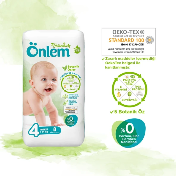 Önlem Bebek Bezi 4 Numara 7-14 Kg Arası Deneme Boyu 8 Adet