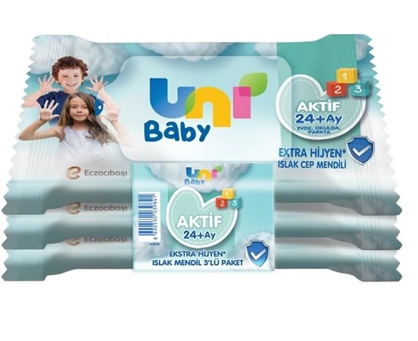 Uni Baby Islak Cep Mendil 15 Li 3 Lü Avantaj Paketi ürün görseli