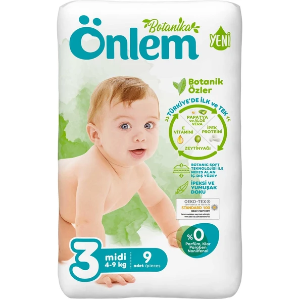 Önlem Bebek Bezi 3 Numara 4-9 Kg Arası Deneme Boyu 9 Adet - 1