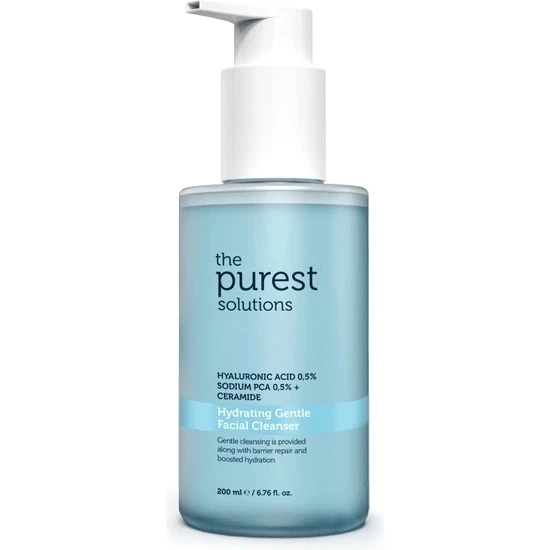The Purest Solutions Nemlendirici ve Bariyer Onarıcı Kuru ve Karma Ciltler için Hyaluronik Asit Temizleme Jeli 200 ml