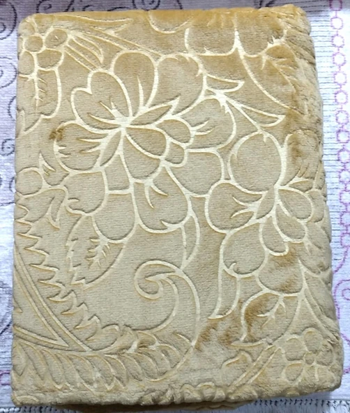 Özdilek Trendy Embos Çift Kişilik Battaniye (220x240)-Hardal - 2