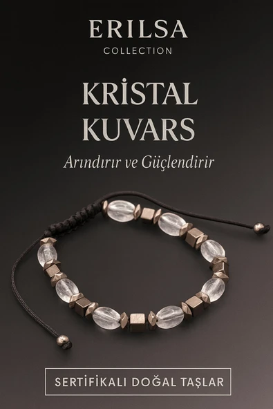 Sertifikalı Kristal Kuvars Doğal Taş Bileklik – Arındırıcı ve Güçlendirici Enerji ürün görseli
