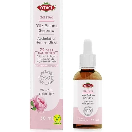 Otacı Gül Kürü Yüz Bakım Serumu Aydınlatıcı Ve Nemlendirici 30 Ml