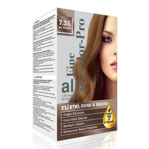 Alix Kit Saç Boyası Color Pro 7.35 Bal Köpüğü ürün görseli