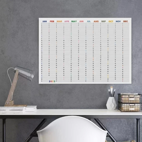 2026 Yıllık Planlayıcı Duvar Takvimi, Rengarenk Aylar ürün görseli 1