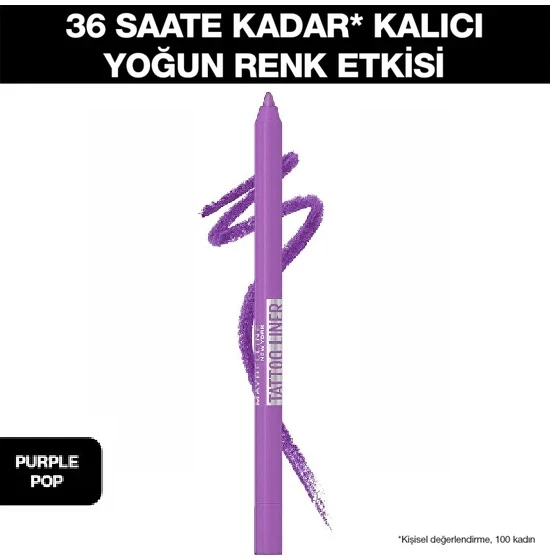 Maybellıne Tattoo Lıner Jel Göz Kalemi 801 Purple Pop - 1